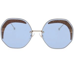 Fendi Blue and Gold Sunglasses